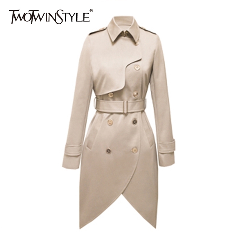 Asymmetrical Windbreaker For Women Lapel Collar Long Sleeve High Waist Belt Slim Trench Coat Female Autumn 210524, Khaki
Asymmetrical Windbreaker For Women Lapel Collar Long Sleeve High Waist Belt Slim Trench Coat Female Autumn 210524, Khaki