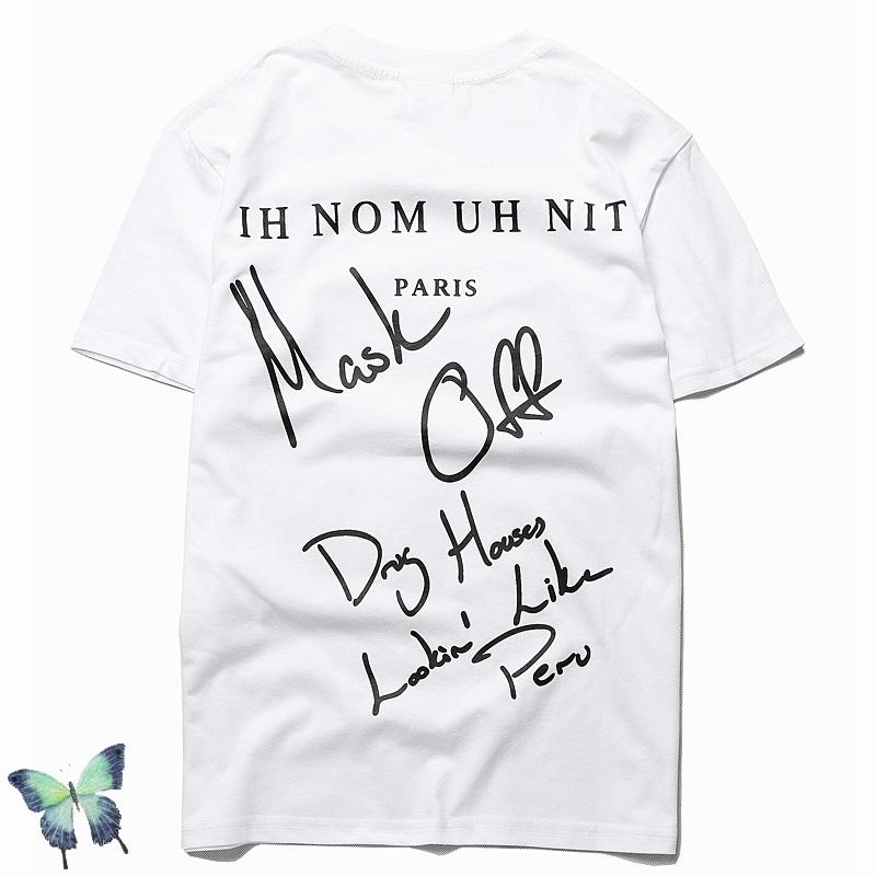 Men's T-Shirts Summer IH NOM UH NIT Mask People Print T Shirt Men Women High Quality Cotton T-shirt Trendy Hip-hop
