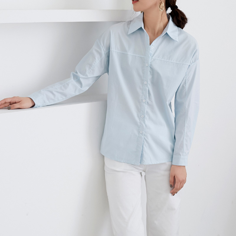 Fashion Women Blouses Long Sleeve Shirts White Turn Down Collar Office s Tops And 2519 50 210508