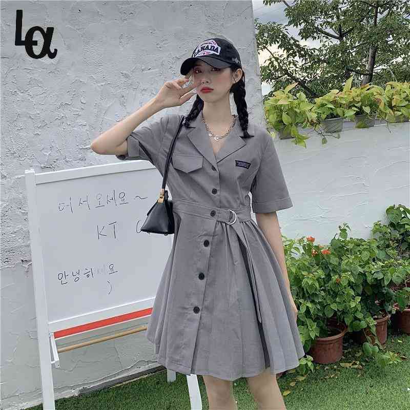 Women Elegant Solid High Waits Turn Down Collar Blazer Dress Female Sashe Botton Office Lady 210519, Navy blue
Women Elegant Solid High Waits Turn Down Collar Blazer Dress Female Sashe Botton Office Lady 210519, Navy blue