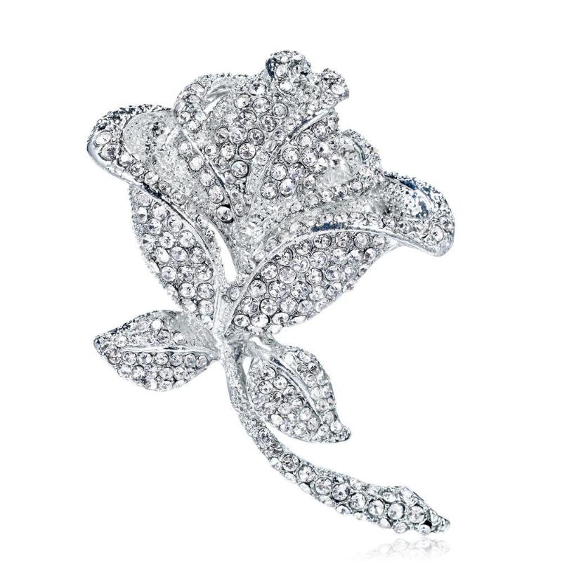 Pins, Brooches Doluo Pattern Rose Brooch Pin Clear Crystal Cloth Ornaments Fashion DIY Jewelry Accessories For Woman, Gray
Pins, Brooches Doluo Pattern Rose Brooch Pin Clear Crystal Cloth Ornaments Fashion DIY Jewelry Accessories For Woman, Gray