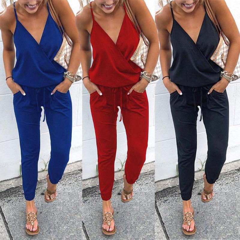 Women's Jumpsuits & Rompers 2021 Spring Summer Autumn Cross-V-neck Lace Sexy Halter Jumpsuit Red Black Royal Blue Romper Women Trouser, Black;white
Women's Jumpsuits & Rompers 2021 Spring Summer Autumn Cross-V-neck Lace Sexy Halter Jumpsuit Red Black Royal Blue Romper Women Trouser, Black;white