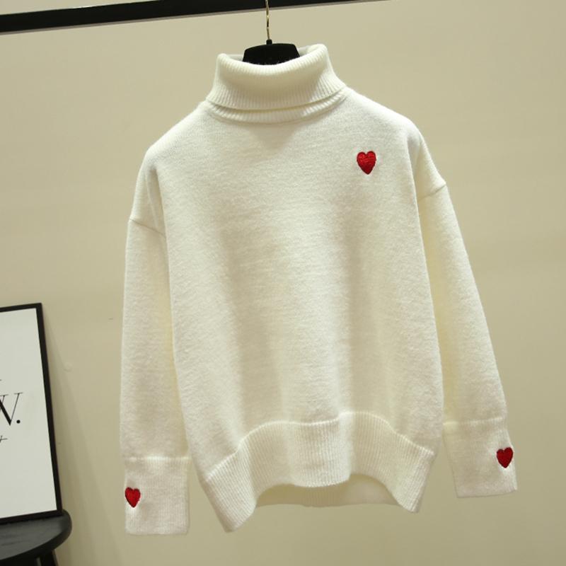 Women's Oversized Turtleneck Wool Cashmere Blend Sweater - Beige, Long Sleeve, Cozy Winter Pullover B4