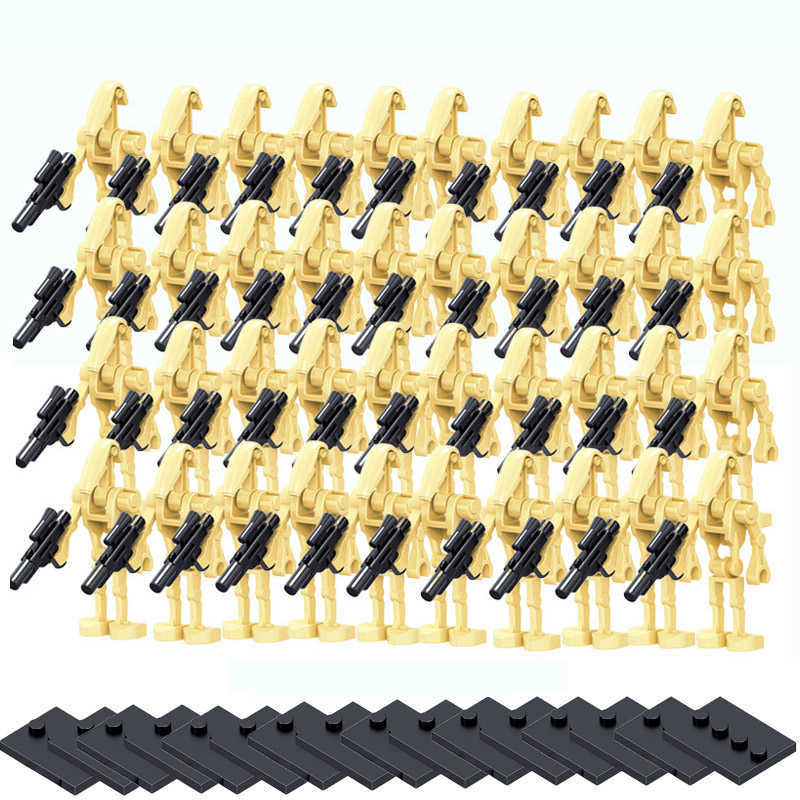 100pcs Wholesale Minifigures Space Battle Droid Army Figure Model Set Building Bricks Blocks Kits Brick Toys For Children Q0630
100pcs Wholesale Minifigures Space Battle Droid Army Figure Model Set Building Bricks Blocks Kits Brick Toys For Children Q0630