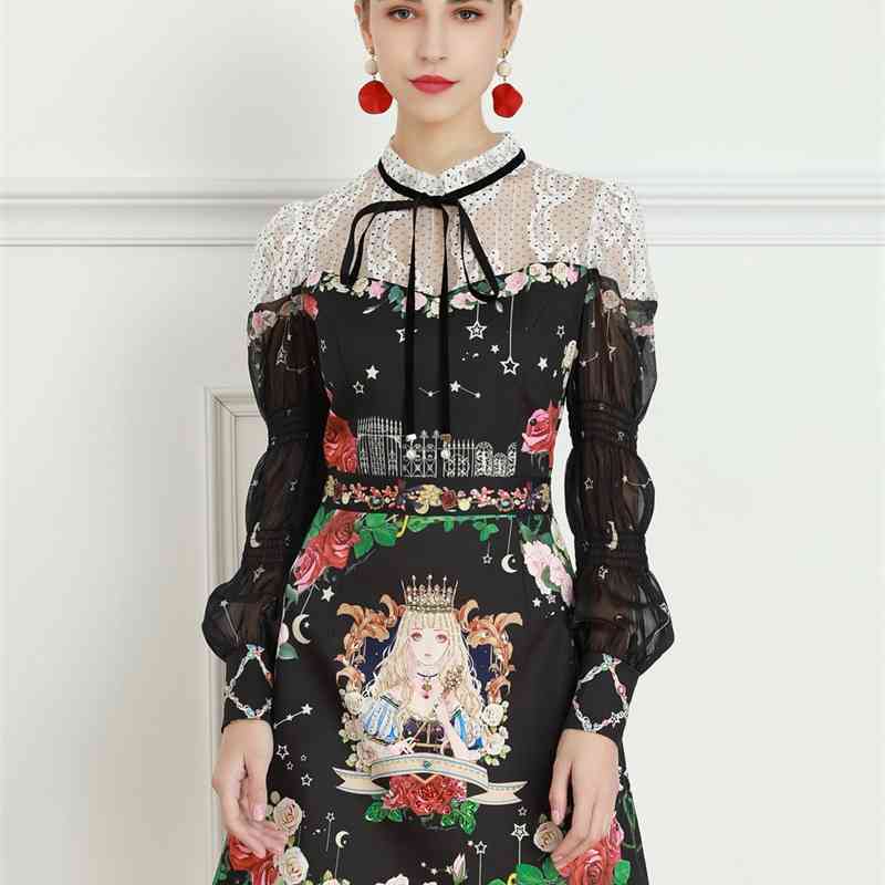 Truevoker European Lady Runway Vintage Gothic Dres Lantern Sleeve Black Print Perspective Lace Patchwork Festa Vestido 210602
Truevoker European Lady Runway Vintage Gothic Dres Lantern Sleeve Black Print Perspective Lace Patchwork Festa Vestido 210602