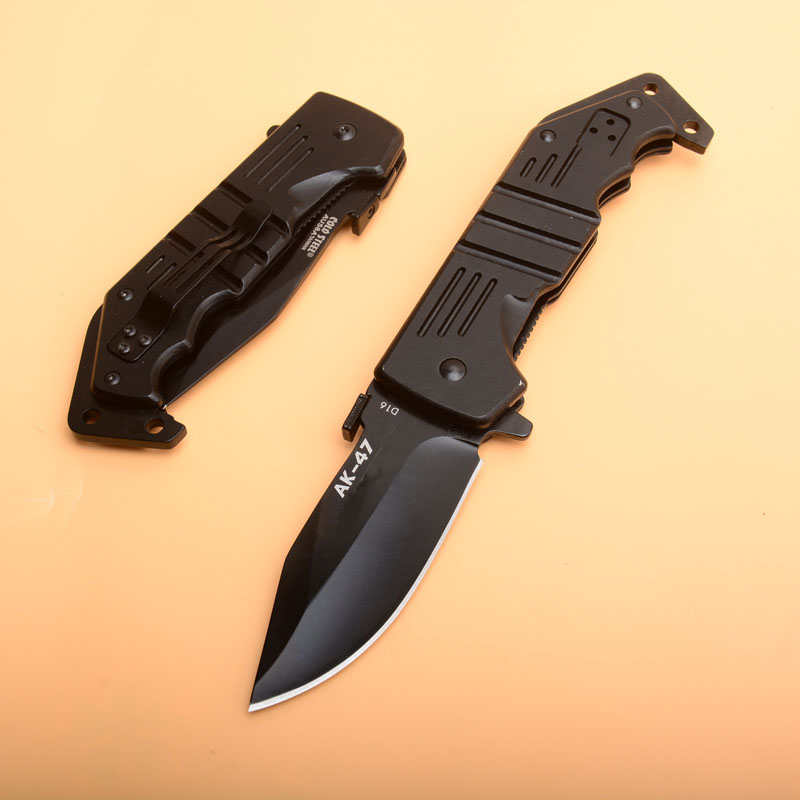 Newest ! COLD STEEL AK47 AK-47 model Black alloy handle Folding Knife Pocket Camping Survival Xmas knifes gift 17T knives
Newest ! COLD STEEL AK47 AK-47 model Black alloy handle Folding Knife Pocket Camping Survival Xmas knifes gift 17T knives