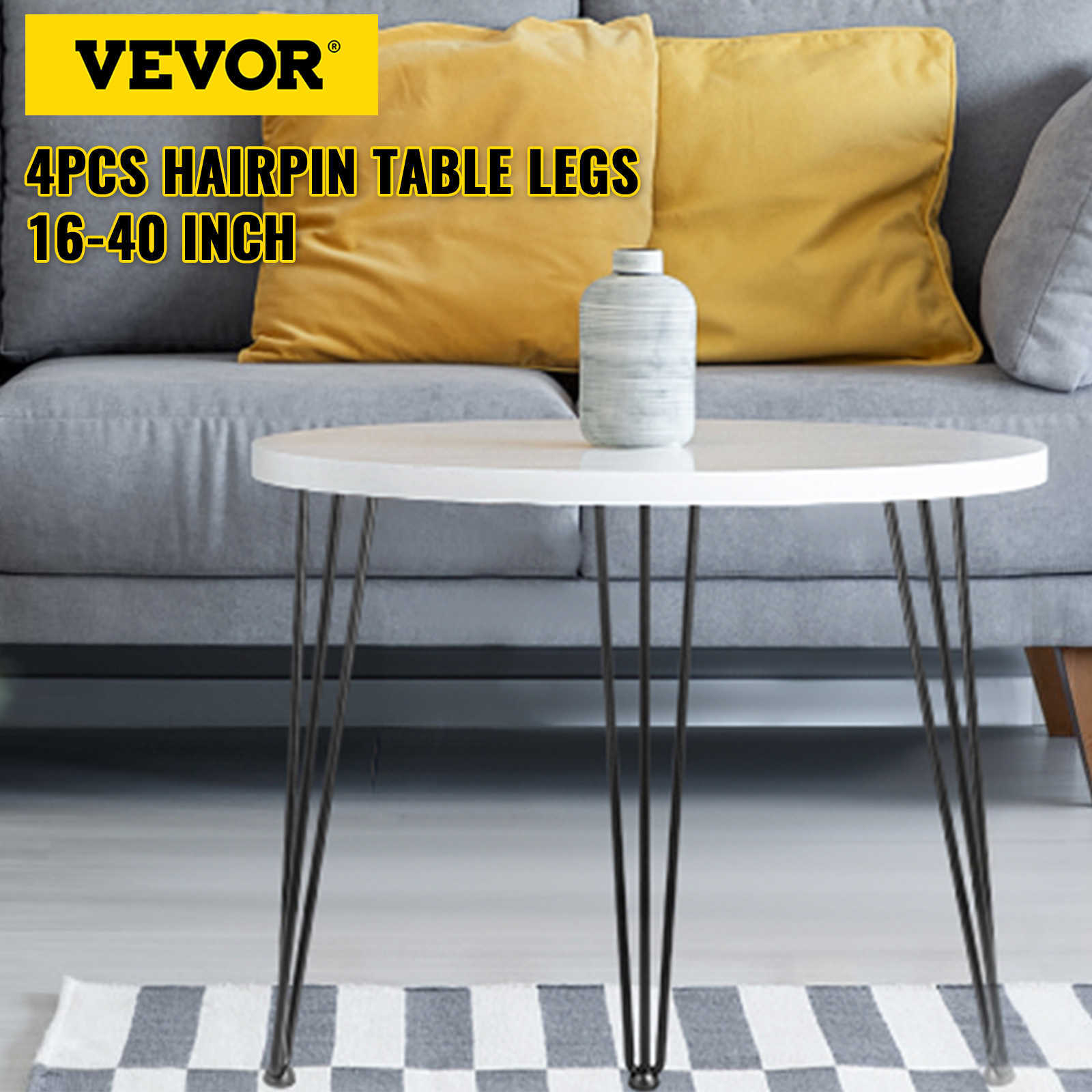 VEVOR 4Pcs Metal Legs 16-40 Inch 3-Rod Hairpin Furniture legs DIY Home Bench Dining Desk End Coffee Table Feet Accessories, Black;brown
VEVOR 4Pcs Metal Legs 16-40 Inch 3-Rod Hairpin Furniture legs DIY Home Bench Dining Desk End Coffee Table Feet Accessories, Black;brown