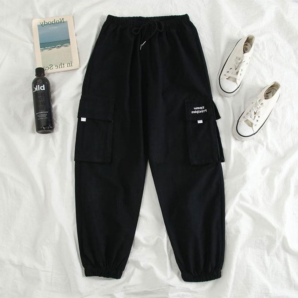 Free Women's Loose Letter Sports Suit Casual Stand Collar Long Sleeve Short Sweater & Pants Two-piece Set 210524