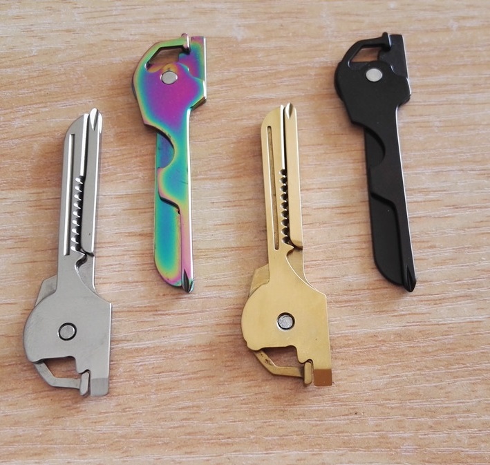 Key Shape Mini Folding Knife 6 in 1 Outdoor Saber Pocket Fruit Knife Multifunctional Key Chain Knife Swiss Self-defense Knives EDC Tool Gear
Key Shape Mini Folding Knife 6 in 1 Outdoor Saber Pocket Fruit Knife Multifunctional Key Chain Knife Swiss Self-defense Knives EDC Tool Gear