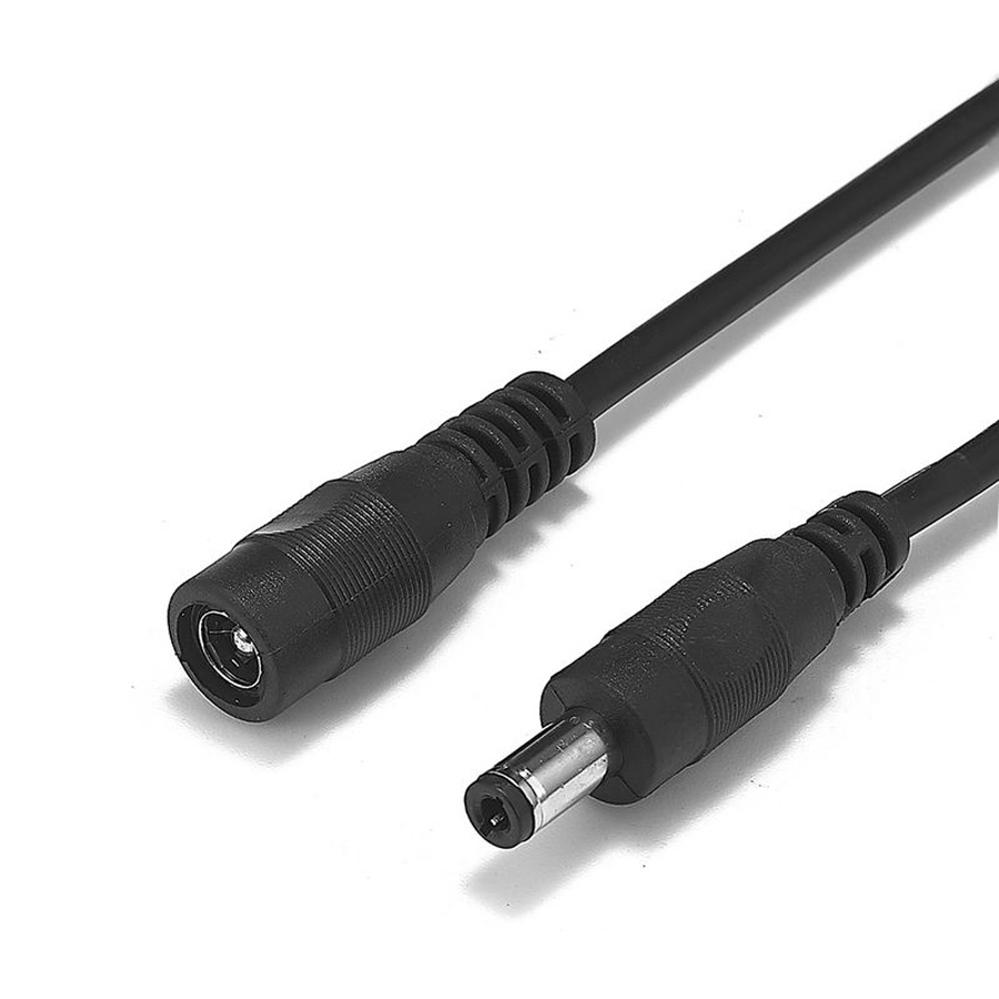 3M 5M Standard DC 12V Power Extension Cable 3 Meter/ 10FT Jack Socket 5.5mm x 2.1mm Male to Female Plug Extension Cord For 12V CCTV Camera LED Solar P