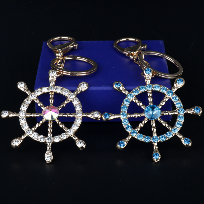 Fashion New Design Keychain Crystal Rudder Boat Metal Rudder Keychain Seaman Sailor Helm Key Chains Keyring Women Girl Men Gift
Fashion New Design Keychain Crystal Rudder Boat Metal Rudder Keychain Seaman Sailor Helm Key Chains Keyring Women Girl Men Gift