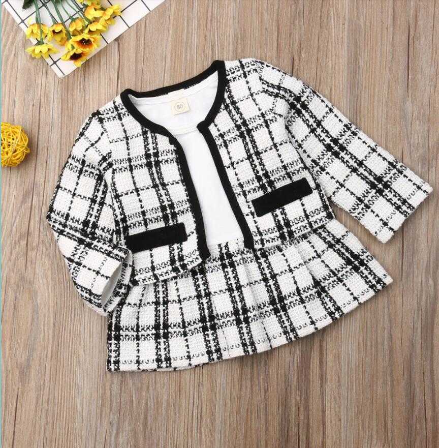 2025 new Baby Girl Clothes For 1-6 Years Old Qulity Material Designer Two Pieces Dress And et Beatufil Trendy Toddler Girls Suit Outfit free shipping