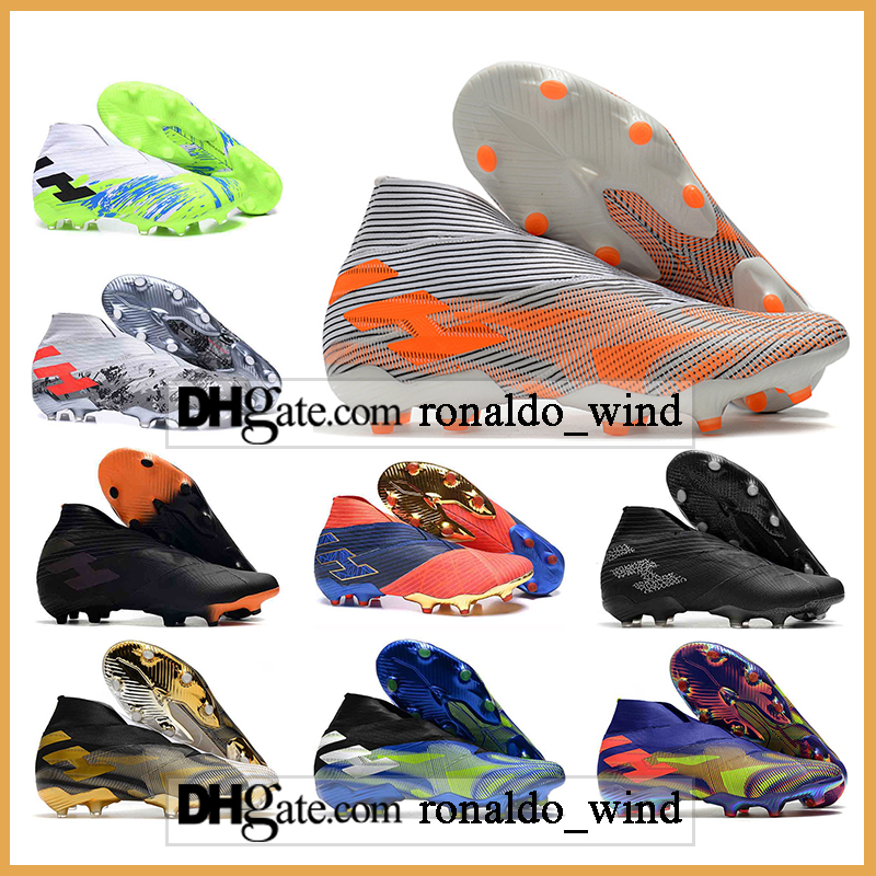GIFT BAG Mens High Tops Football Boots Nemeziz 19+ FG Firm Ground Cleats Messi Laceless Trainers Outdoor Soccer Shoes, Black
GIFT BAG Mens High Tops Football Boots Nemeziz 19+ FG Firm Ground Cleats Messi Laceless Trainers Outdoor Soccer Shoes, Black