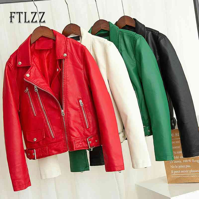 Women Motorcycle Coat Autumn Winter Slim Long Sleeve Zipper Biker Faux Leather Jacket Ladies White Pu Outerwear Coats 210602
Women Motorcycle Coat Autumn Winter Slim Long Sleeve Zipper Biker Faux Leather Jacket Ladies White Pu Outerwear Coats 210602