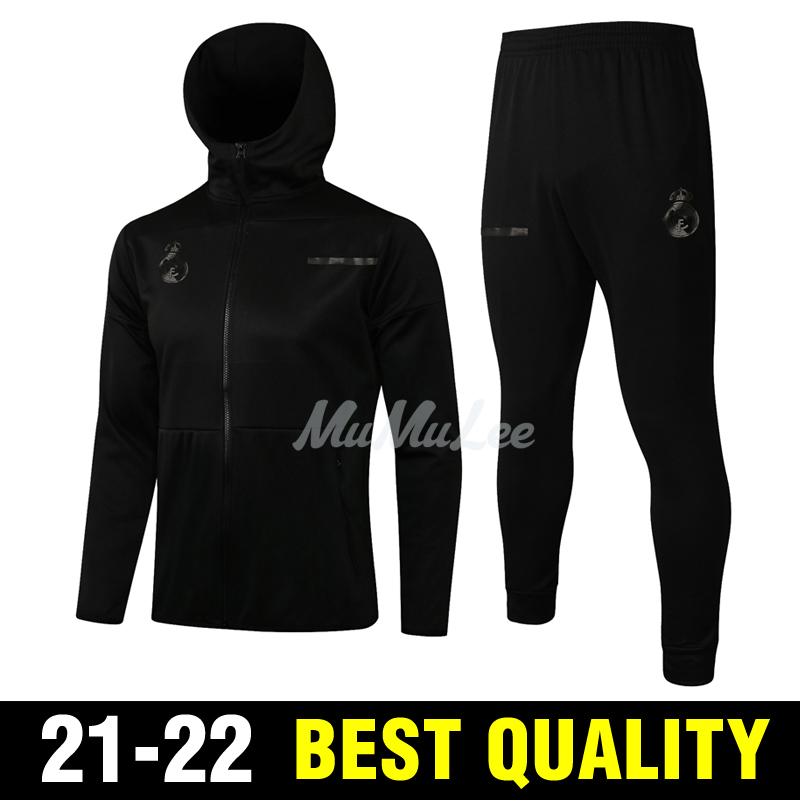 21 22 adult kit Real Madrid Black Soccer Hooded jacket set ZIDANE BENZEMA MODRIC SRERGIO RAMOS KROOS football training suit
21 22 adult kit Real Madrid Black Soccer Hooded jacket set ZIDANE BENZEMA MODRIC SRERGIO RAMOS KROOS football training suit