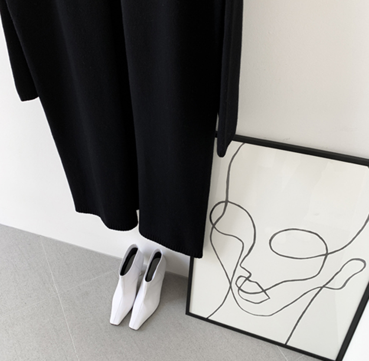 Women Winter Warm Sweater Dress Knitted Long Loose Maxi Oversize Lady Turtleneck Bodycon Robe Vestidos 210520