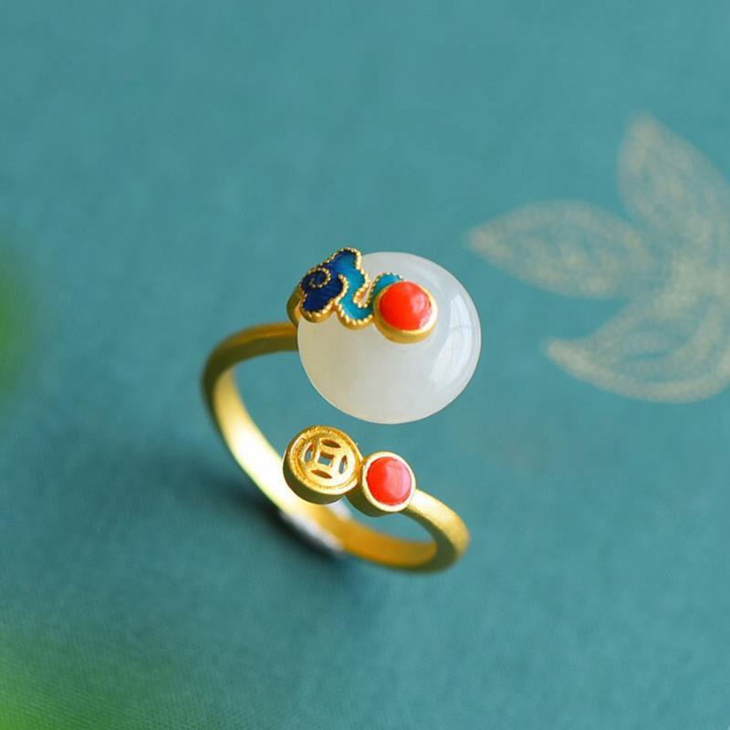 Cluster Rings Designer Original Ingot Natural Hetian Jade Opening Adjustable Ring Chinese Retro Light Luxury Charm Women's Silver Jewelry
Cluster Rings Designer Original Ingot Natural Hetian Jade Opening Adjustable Ring Chinese Retro Light Luxury Charm Women's Silver Jewelry