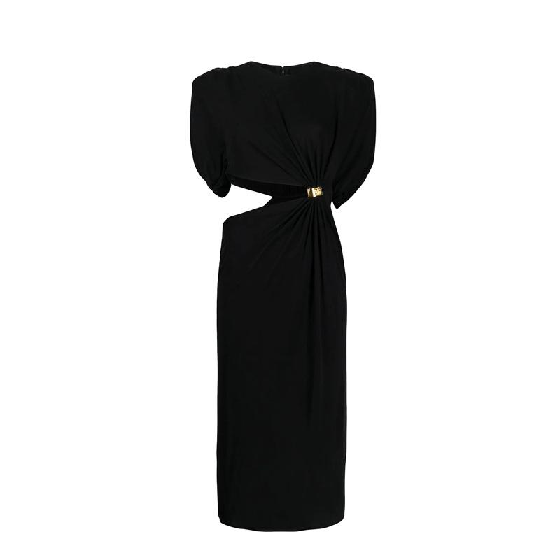 Sexy Brand Women Milan Runway Dresses Crew Neck Sleeveless Women's Sheath Slim Mid Long Dress Evening Party ClothingE56-1, Black
Sexy Brand Women Milan Runway Dresses Crew Neck Sleeveless Women's Sheath Slim Mid Long Dress Evening Party ClothingE56-1, Black