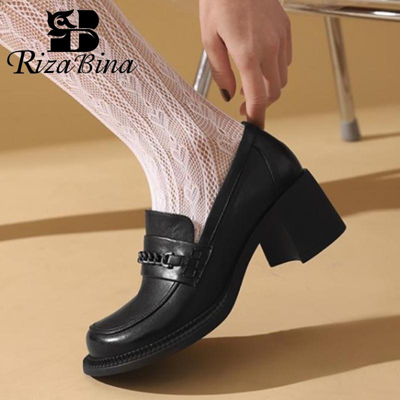 2021 Women Rel Leather Pumps Fashion Round Toe High Heel Shoes For Women'S Square Heeled Footwear Size 34-39 Dress, Black
2021 Women Rel Leather Pumps Fashion Round Toe High Heel Shoes For Women'S Square Heeled Footwear Size 34-39 Dress, Black