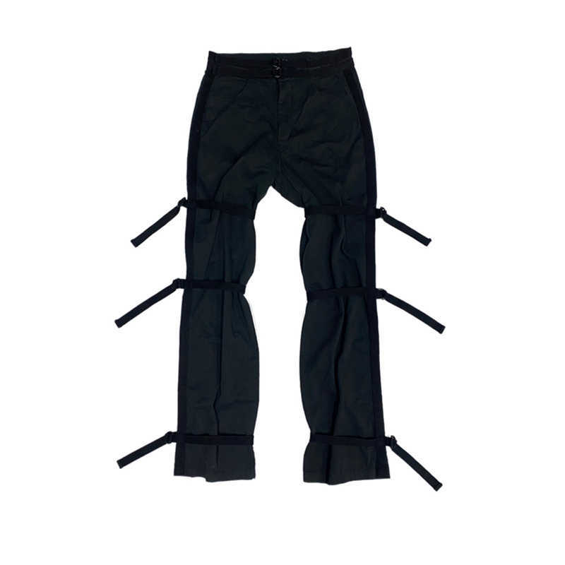 Men's RAF side webbing strap water wash straight tube loose solid color high waist flared tooling casual pants vibe, Black
Men's RAF side webbing strap water wash straight tube loose solid color high waist flared tooling casual pants vibe, Black