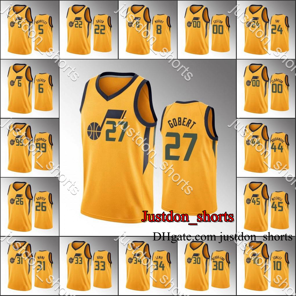 Utah Jazz Jerseys Yellow Donovan Mitchell Bojan Bogdanovic Rudy Gobert Clarkson Statement Custom Hot Press City New Edition Shirts, Shows
Utah Jazz Jerseys Yellow Donovan Mitchell Bojan Bogdanovic Rudy Gobert Clarkson Statement Custom Hot Press City New Edition Shirts, Shows