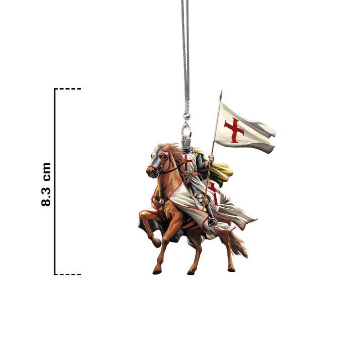 New Knight Templar Riding Horse Hanging Ornament Interior Car Pendant Home Room Decor Accessories