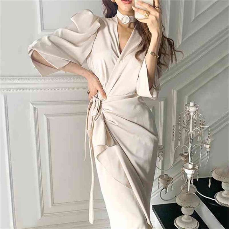 Elegant Summer Dress Woman V-neck Cross Straps Waist es Vestido Female Chic Business Puff Sleeve Party Clothing 210603, Maroon
Elegant Summer Dress Woman V-neck Cross Straps Waist es Vestido Female Chic Business Puff Sleeve Party Clothing 210603, Maroon
