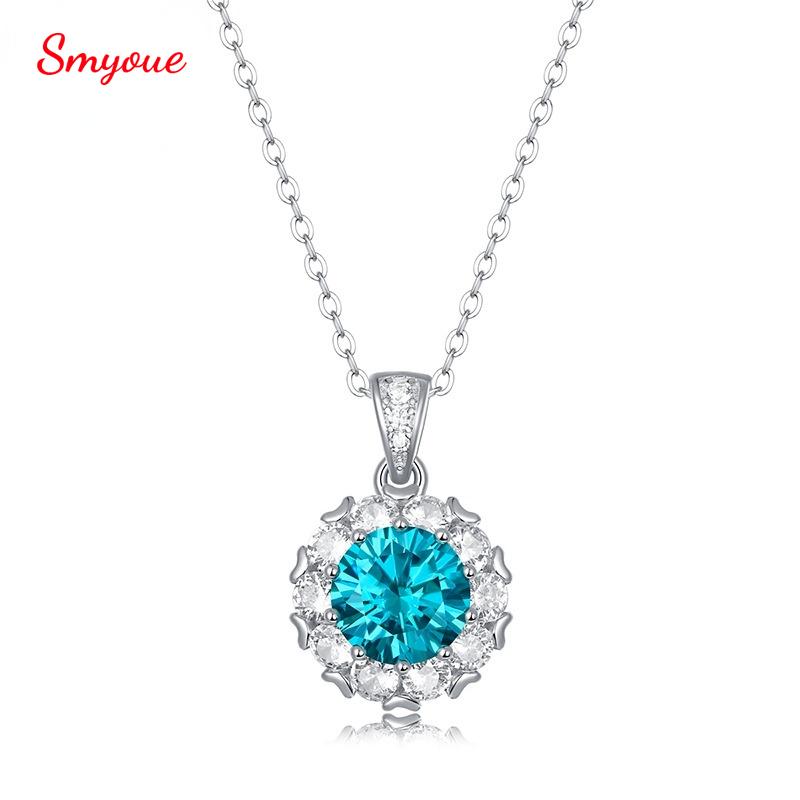 Chains Smyoue 1 3 Real Moissanite Blue Plated Necklace S925 Silver Pendant Women's Style Mermaid Tears Wedding Jewelry
Chains Smyoue 1 3 Real Moissanite Blue Plated Necklace S925 Silver Pendant Women's Style Mermaid Tears Wedding Jewelry