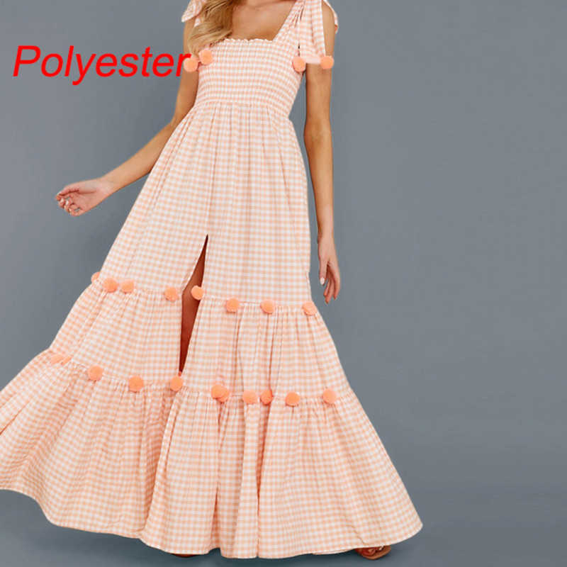 Maxi Dress Women Summer Beach Ladies Clothing Casual Bohemia A-line Long Dresses Strapless Spaghetti Strap Dress Vacation 210630