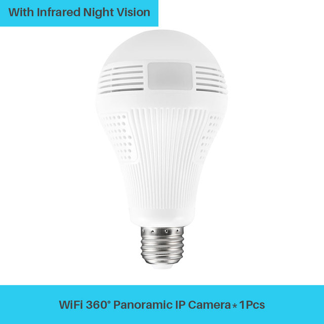 HD 360 Panoramic Wifi 1080P IP Camera Light Bulb Home Security Video Camera Wireless CCTV Surveillance Fisheye Network