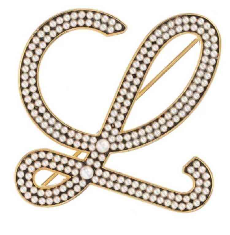 Lo Brass Plated Real Gold Full Beads Irregular Fashion Ol Simple Korean Girl Style Brooch