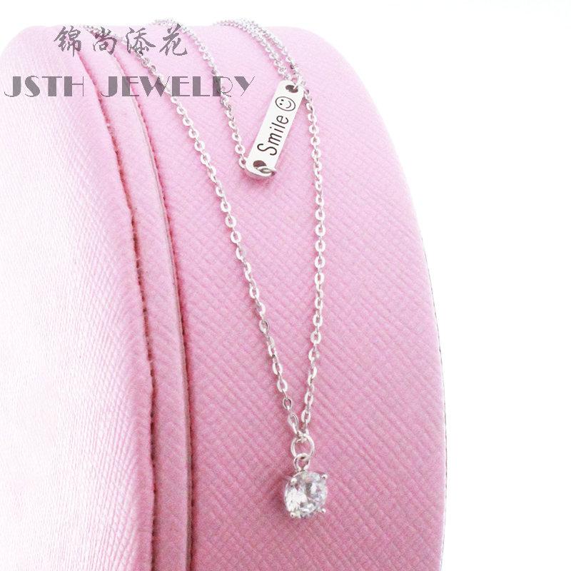 Chains JSTH S925 Sterling Silver Smile Necklace Female Summer 2021 Niche Design Sense Collarbone Chain Letter PendantC76C0073
Chains JSTH S925 Sterling Silver Smile Necklace Female Summer 2021 Niche Design Sense Collarbone Chain Letter PendantC76C0073