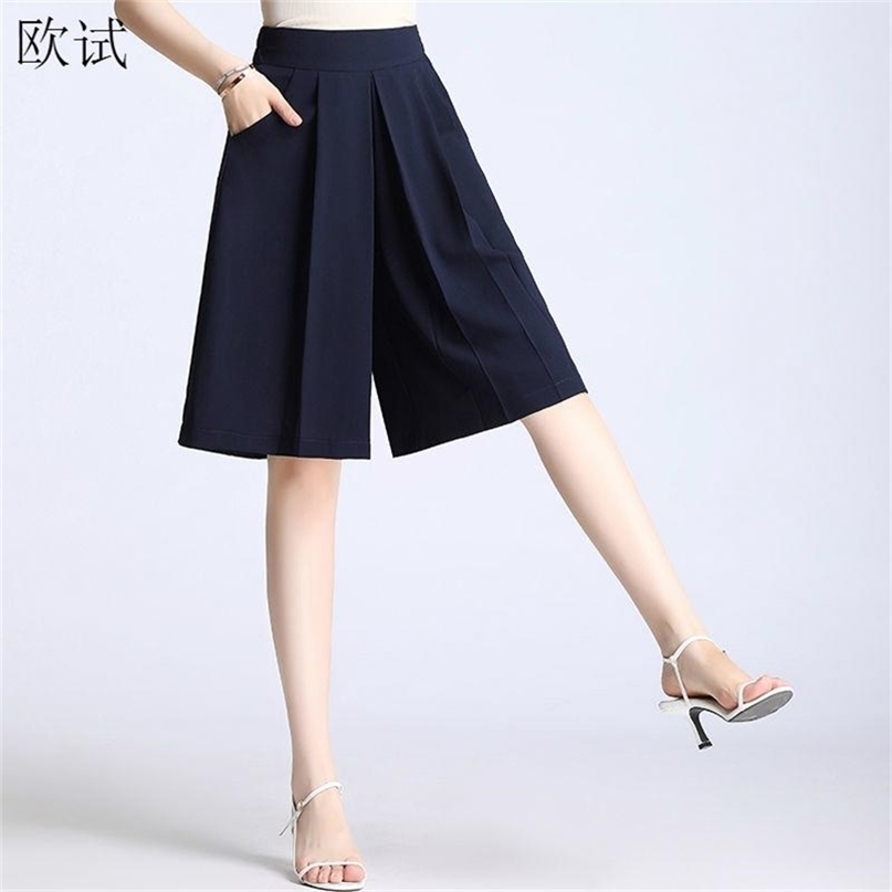 Oversized Chiffon Skirt High Waisted Shorts for Women Summer Woman Black Ladies Bermuda Womens Wide Leg Short Pants 210722, Blue shorts
Oversized Chiffon Skirt High Waisted Shorts for Women Summer Woman Black Ladies Bermuda Womens Wide Leg Short Pants 210722, Blue shorts