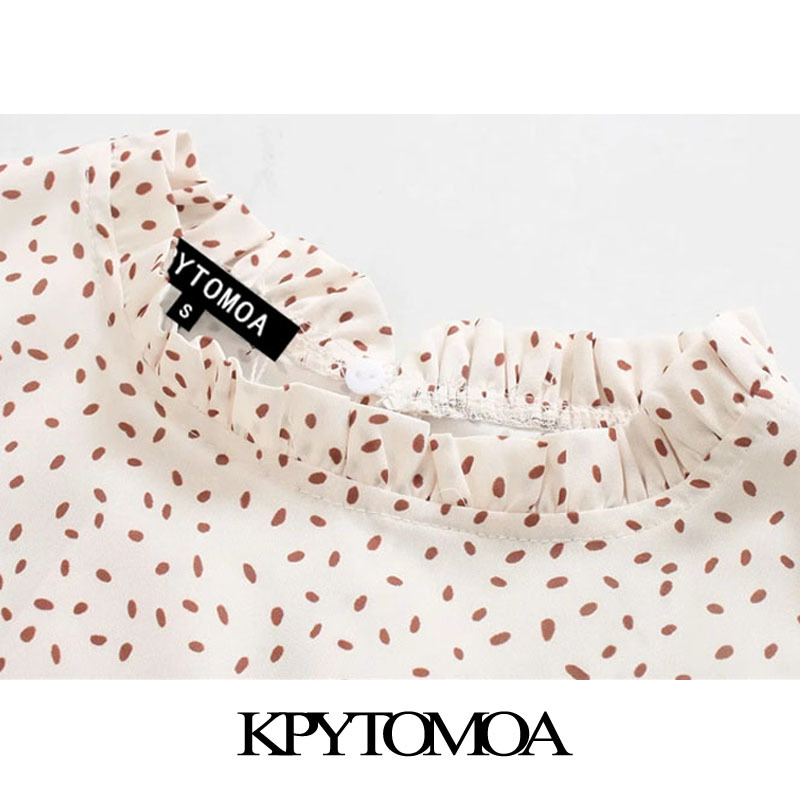 Women Elegant Fashion Polka Dot With Belt Midi Dress Ruffled Collar Long Sleeve Female Dresses Vestidos 210420