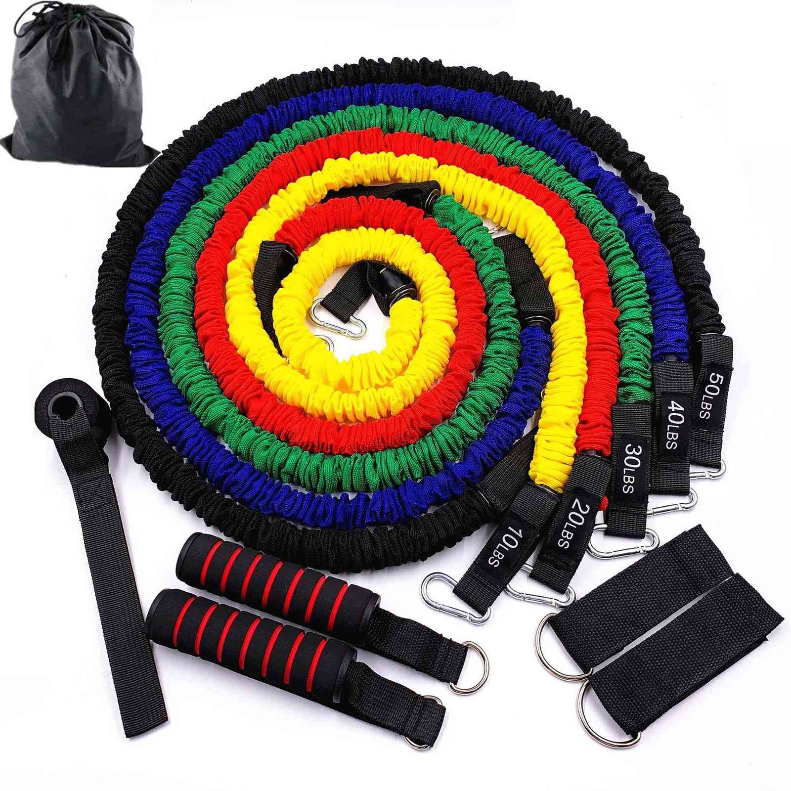 Resistance Bands Yoga Stripes With Handles 11pcs Sets Pulling Rope Elastic Fitness 5 Levels Workout Exercise Band 100LB 150LB Spring Cable Nylon Sleeves Anti-Snap, Black
Resistance Bands Yoga Stripes With Handles 11pcs Sets Pulling Rope Elastic Fitness 5 Levels Workout Exercise Band 100LB 150LB Spring Cable Nylon Sleeves Anti-Snap, Black