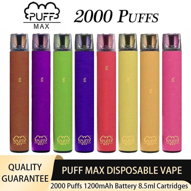 PUFF MAX 2000 Puffs Disposable Cigarette Pen 1200mAh Battery Bar Pre-Filled 8.5ml Cartridges Pod Portable E-cigarette Device
PUFF MAX 2000 Puffs Disposable Cigarette Pen 1200mAh Battery Bar Pre-Filled 8.5ml Cartridges Pod Portable E-cigarette Device