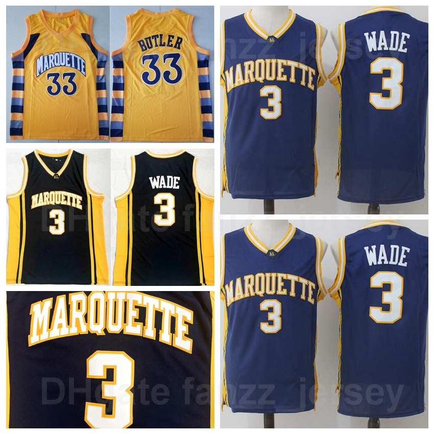 NCAA Basketball Marquette Golden Eagles College 33 Jimmy Butler Jersey Men University Dwyane Wade 3 Navy Blue Black Yellow All Stitched For Sport Fans Top Quality
NCAA Basketball Marquette Golden Eagles College 33 Jimmy Butler Jersey Men University Dwyane Wade 3 Navy Blue Black Yellow All Stitched For Sport Fans Top Quality
