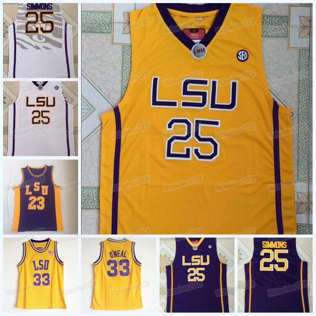 Men NCAA College LSU Tiger 33 Shaq O'NEAL Basketball Jersey Shaquille Oneal Stitched Vintage Mens Ben Simmons Shirts Maravich Custom Any Name Any Number, 25
Men NCAA College LSU Tiger 33 Shaq O'NEAL Basketball Jersey Shaquille Oneal Stitched Vintage Mens Ben Simmons Shirts Maravich Custom Any Name Any Number, 25