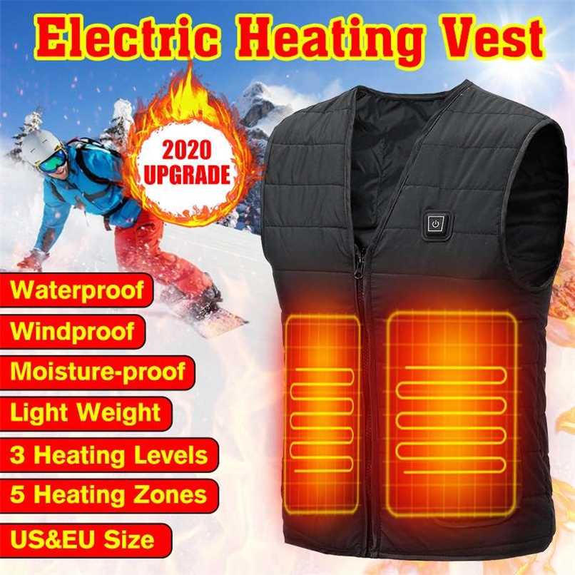 Men autumn Outdoor USB 5 places Infrared Heating Vest Jacket Winter Flexible Electric Thermal Clothing Waistcoat Fishing Hiking 211108, Black
Men autumn Outdoor USB 5 places Infrared Heating Vest Jacket Winter Flexible Electric Thermal Clothing Waistcoat Fishing Hiking 211108, Black