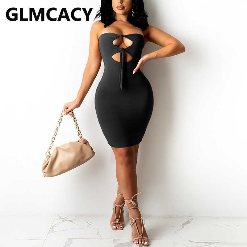 Off Shoulder Solid Bodycon Mini Dress 210702