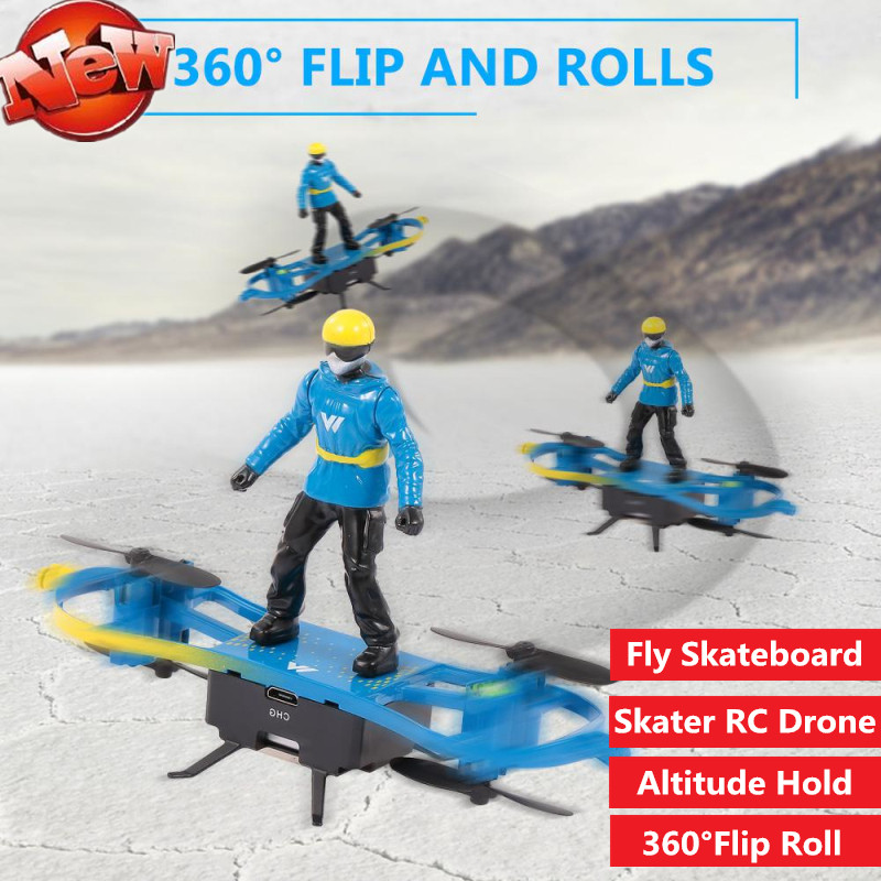 New Skater Shaped Drone Toy Fly Skateboard Aircraft 2.4G Remote Control RC Drone Toy 360 Degree Rotation Flip Altitude Hold toys, Blue
New Skater Shaped Drone Toy Fly Skateboard Aircraft 2.4G Remote Control RC Drone Toy 360 Degree Rotation Flip Altitude Hold toys, Blue