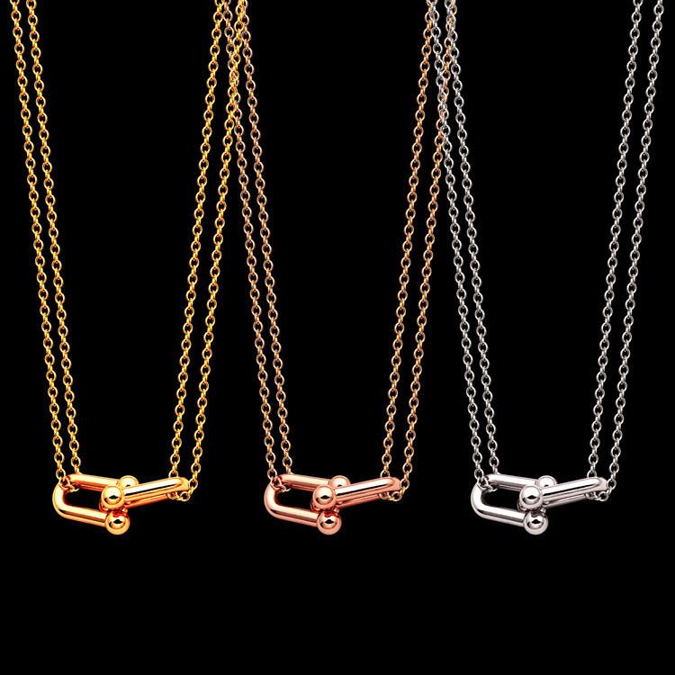 Pendant Necklaces Titanium Steel 18K Gold Plating HardWear T Letter 2-section Long And Short U-shaped Women Necklace Bracelet Earring
Pendant Necklaces Titanium Steel 18K Gold Plating HardWear T Letter 2-section Long And Short U-shaped Women Necklace Bracelet Earring