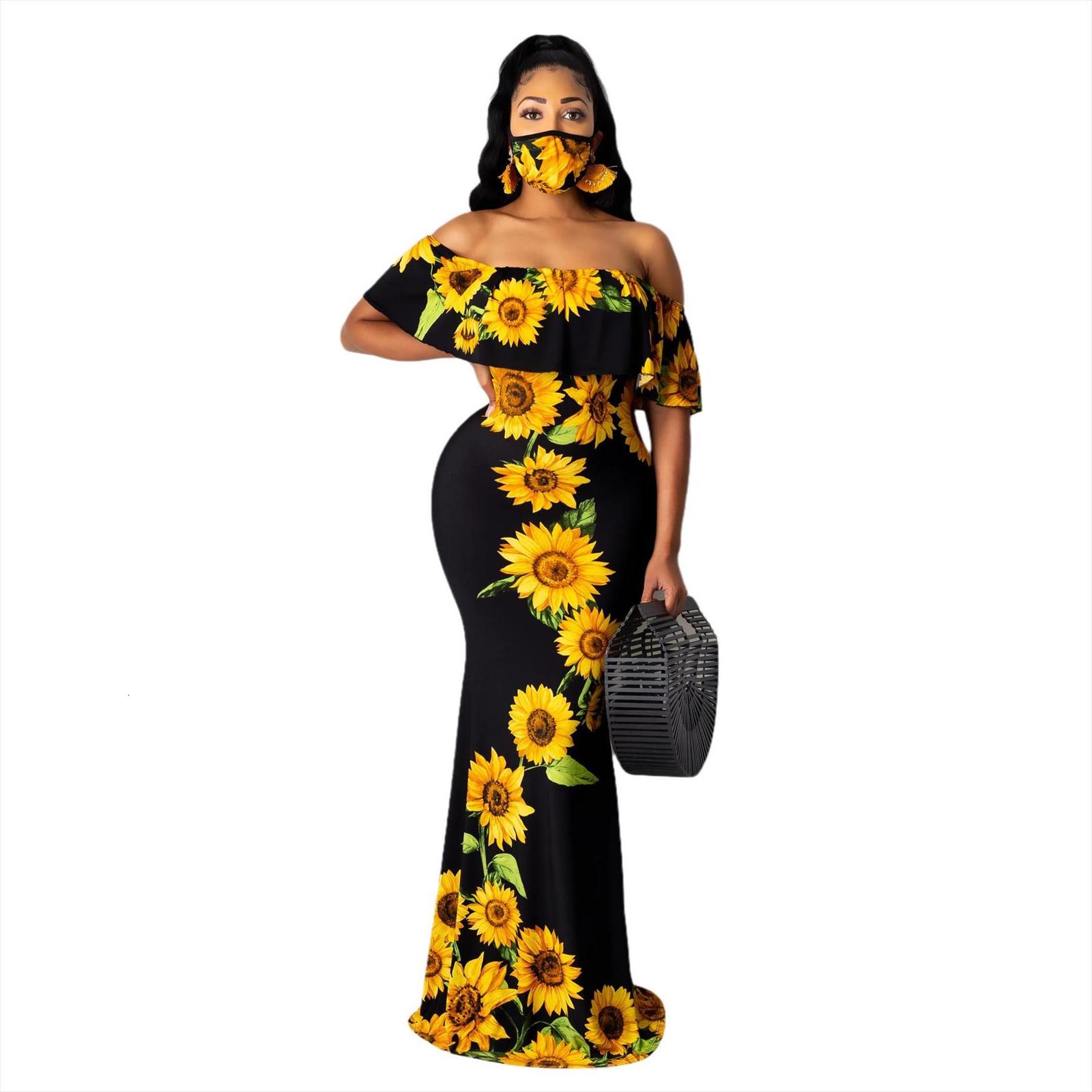 with mask fashion elegant long womens dress slash neck ruffles patchwork robe female party vestidos pack hip dresses, Black;gray
with mask fashion elegant long womens dress slash neck ruffles patchwork robe female party vestidos pack hip dresses, Black;gray