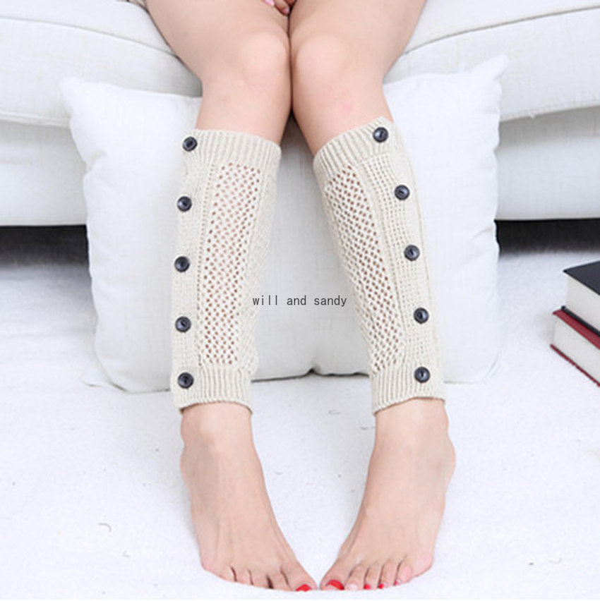 Long Single Breasted Button Knee High Leg Warmers Autumn Winter Socks Knit Boot Cuffs Toppers Leggings Women Girls Loose Stockings White Bla, Black;white 
Long Single Breasted Button Knee High Leg Warmers Autumn Winter Socks Knit Boot Cuffs Toppers Leggings Women Girls Loose Stockings White Bla, Black;white