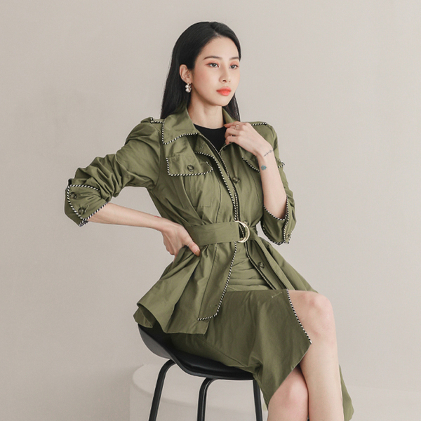 High quality Autumn women's two-piece set Elegant temperament ladies Slim Office Outwears + Waist OL skirt Female Suit 210519