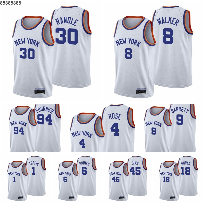 New YorkKnicksMen Julius Randle Derrick Rose Kemba Walker Evan Fournier RJ Barrett Quentin Grimes 75th Anniversary White Basketball Jersey, Custom name and number
New YorkKnicksMen Julius Randle Derrick Rose Kemba Walker Evan Fournier RJ Barrett Quentin Grimes 75th Anniversary White Basketball Jersey, Custom name and number