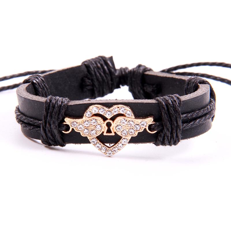 Link, Chain NCRHGL 2021 Wing Heart Bracelet Bangles Pu Leather Braided Bracelets Jewelry Christmas Gift For Women Men Drop
Link, Chain NCRHGL 2021 Wing Heart Bracelet Bangles Pu Leather Braided Bracelets Jewelry Christmas Gift For Women Men Drop