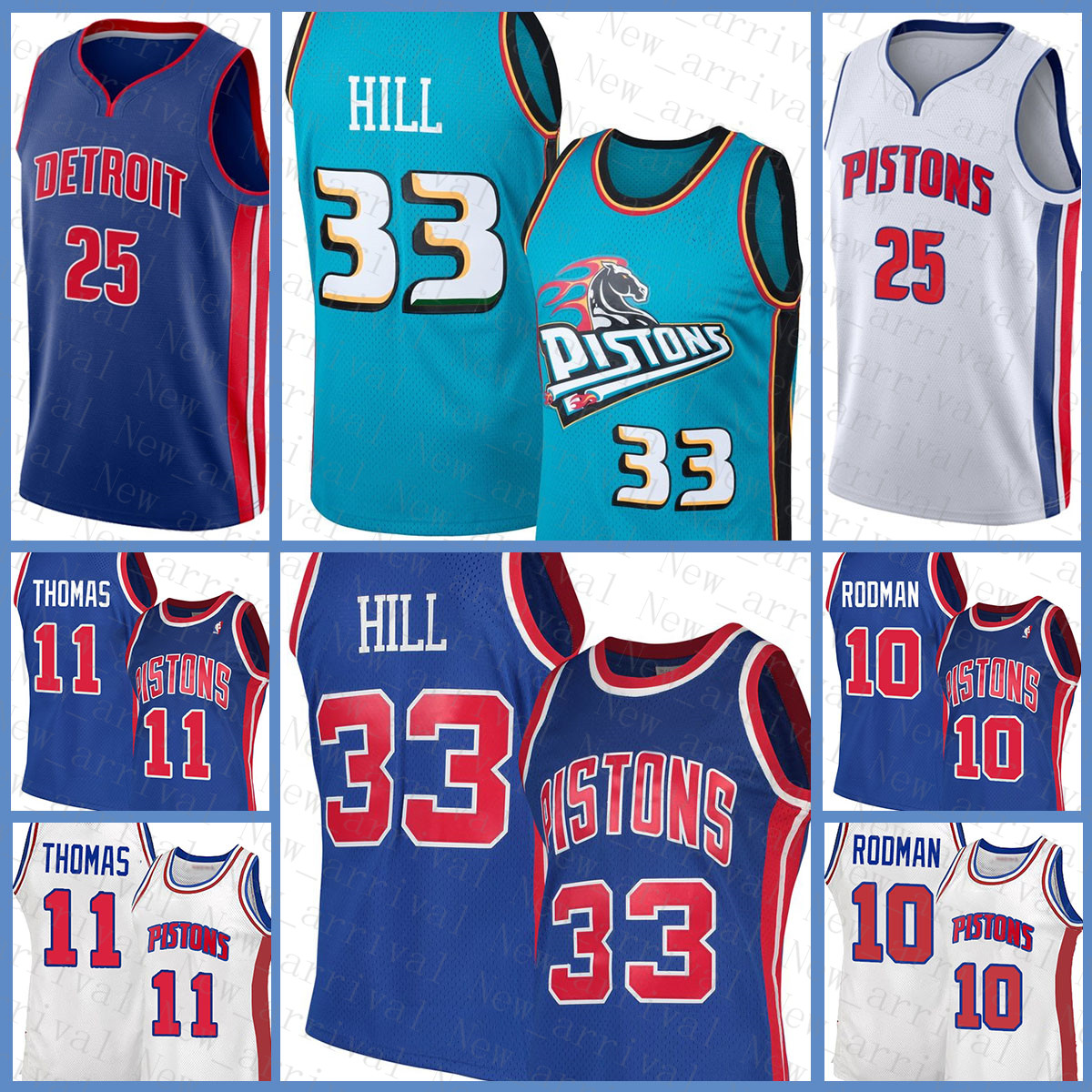 Derrick 25 Rose Isiah 11 Thomas Dennis 10 Rodman Grant 33 Hill DetroitPiston2020 2021 New Basketball Jersey Multi nens 20 Grey, Jersey-huosai
Derrick 25 Rose Isiah 11 Thomas Dennis 10 Rodman Grant 33 Hill DetroitPiston2020 2021 New Basketball Jersey Multi nens 20 Grey, Jersey-huosai