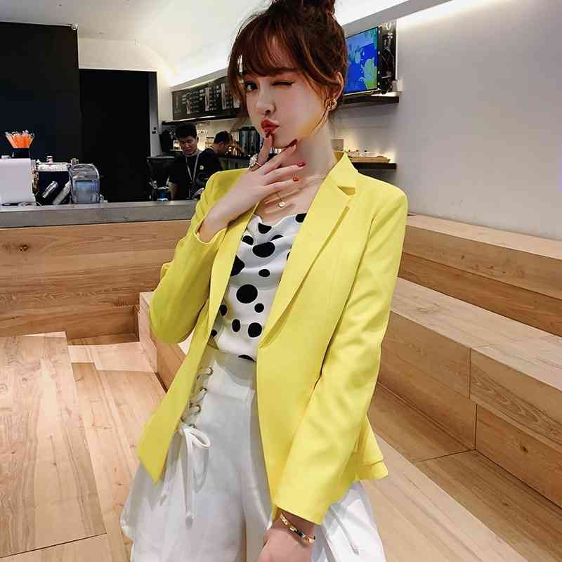 Red Black Casual Blazer Notched Collar Women Jacket Full Sleeve Fashion Outerwear Female Blaser Tops 210514