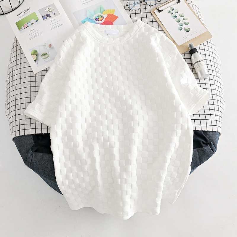 Loose Short Sleeve Crop Tops Women Summer o neck Casual Solid Green Tee Shirt white Shirts Women Oversized t shirt 210604
Loose Short Sleeve Crop Tops Women Summer o neck Casual Solid Green Tee Shirt white Shirts Women Oversized t shirt 210604